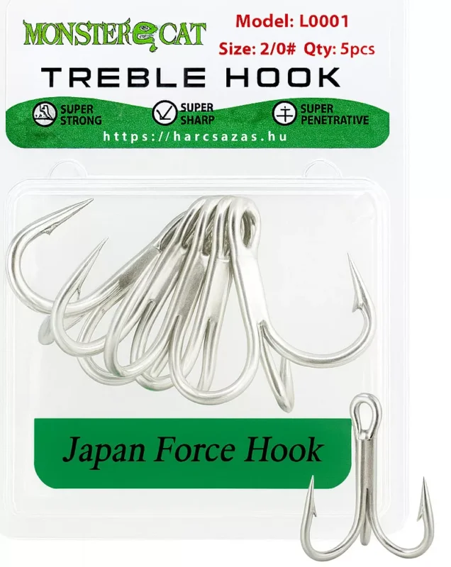 Monster Cat Japan Force 4X Treble Hook 5db/cs 1 Csak ma