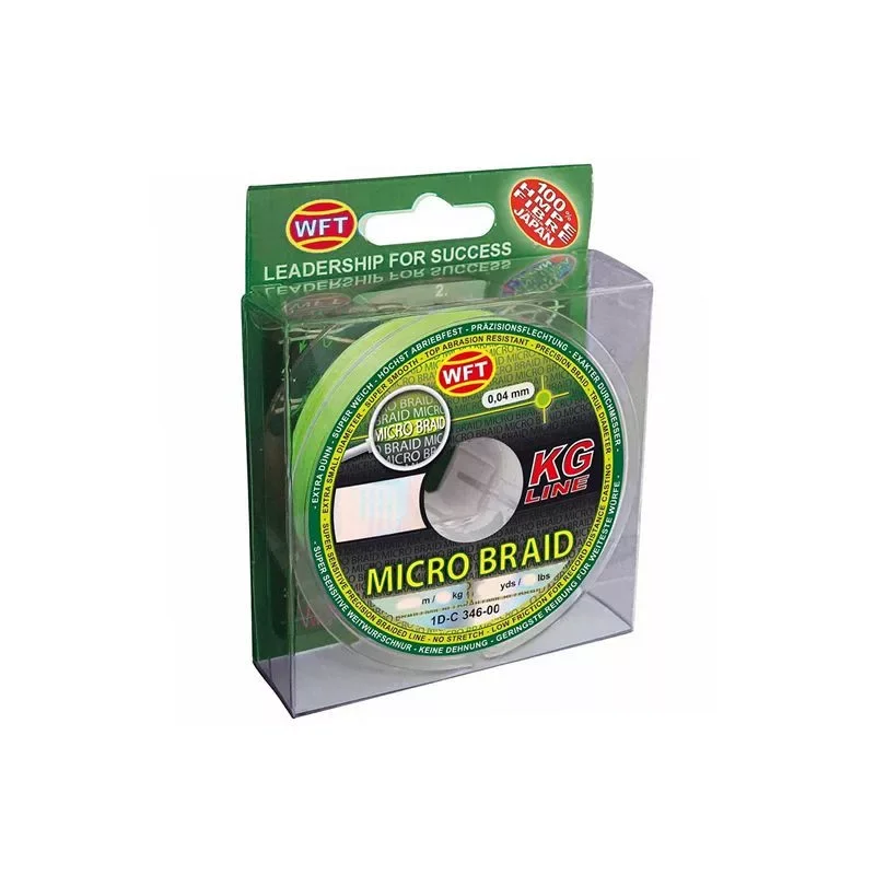 Szezonális akció WFT MICRO BRAID UV ZÖLD FONOTT ZSINÓR 150M 0,08 mm