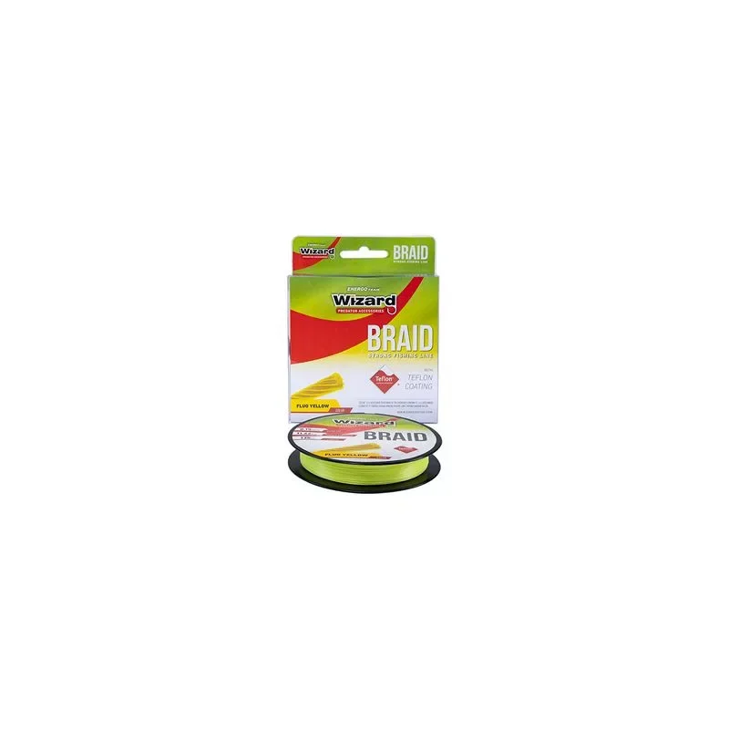 Kihagyhatatlan ajánlat WIZARD BRAID FLUO SÁRGA FONOTT ZSINÓR 135M 0,25 mm