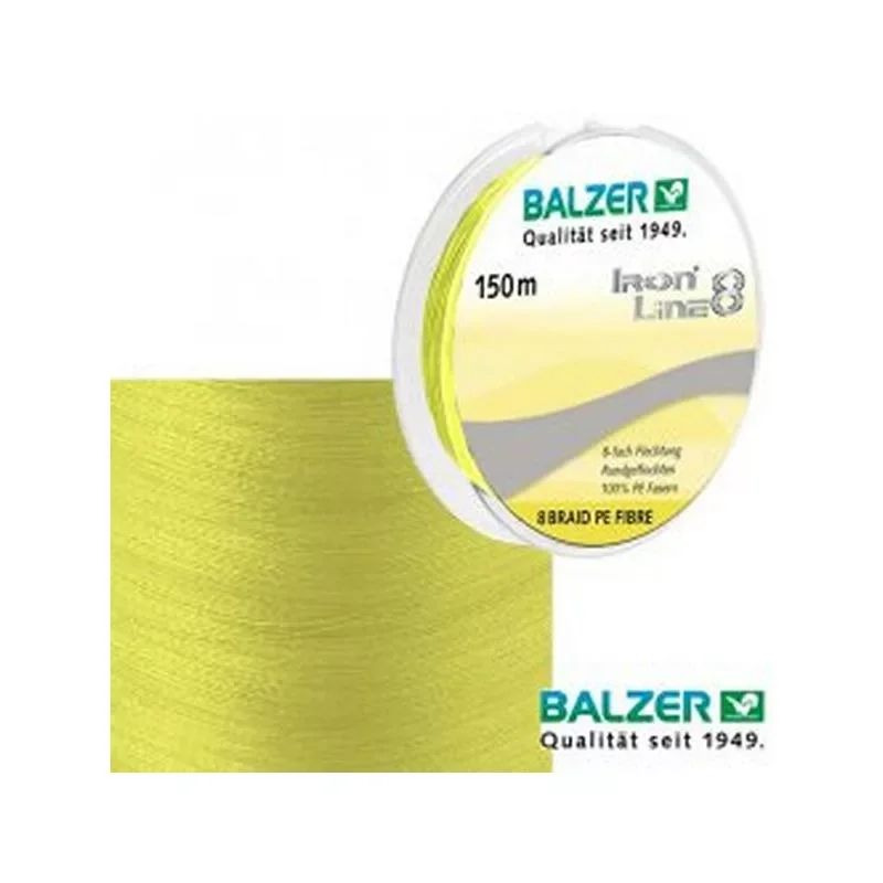Balzer Iron Line8 yellow 150m Sárga Fonott zsinór 0,08 mm Népszerű