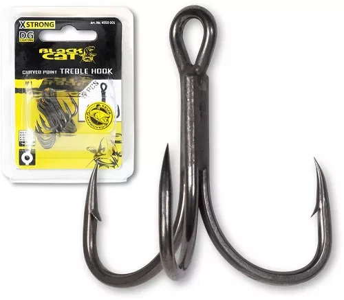 Black Cat Curved Point hármashorog DG DG coating 5darab 2/0 Ne maradj le