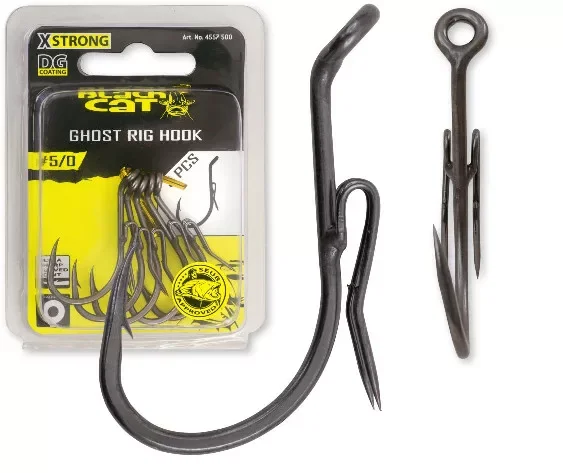 Black Cat Ghost Rig horog DG DG coating Egyágú horog 5db/cs 7/0 Vásárlói kedvenc