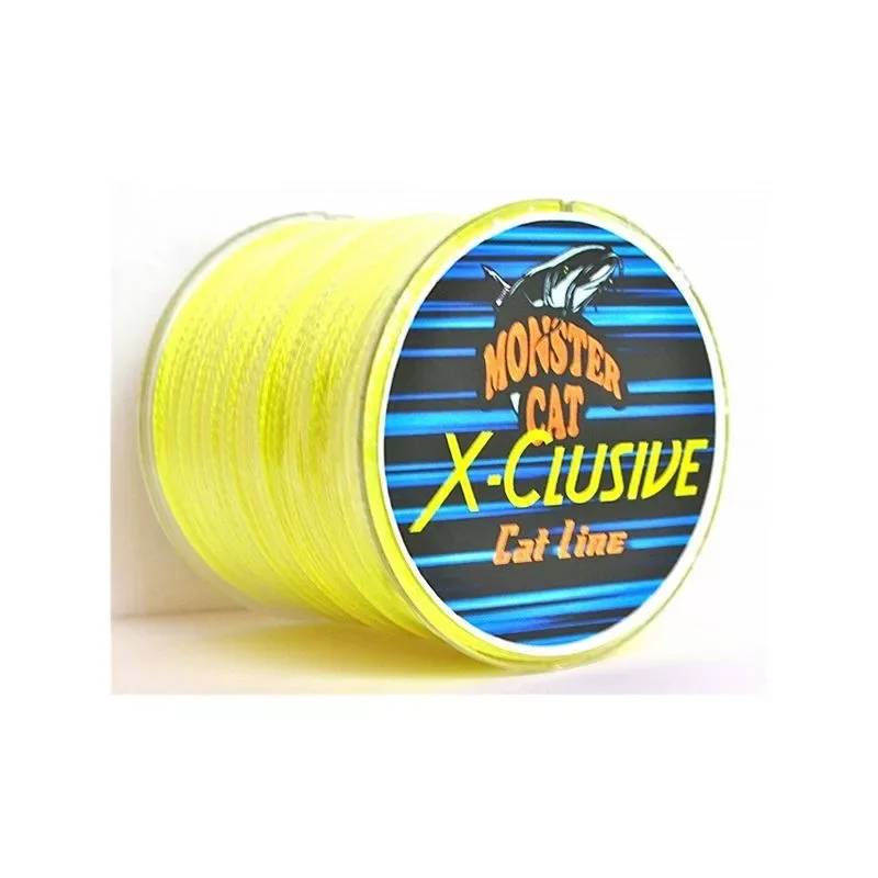 Végkiárusítás MONSTER CAT X-CLUSIVE 250 m fonott harcsázó zsinór ( sárga ) több méretben 0,70 mm
