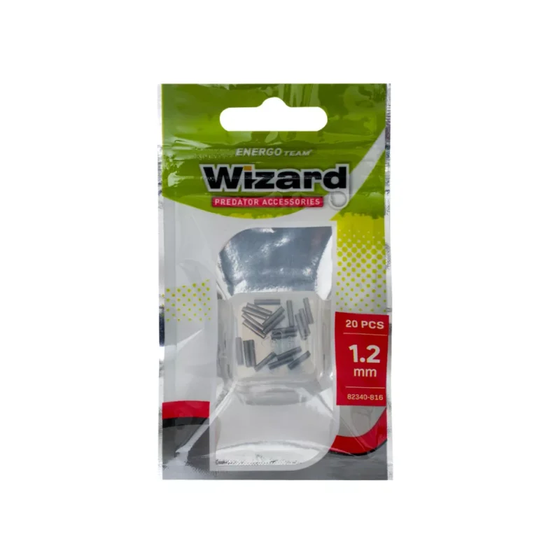 Utolsó esély WIZARD DRÓTELŐKE RÖGZÍTŐ CSŐ 1.2X1.6X8MM 20DB/CS FÉNYES FEKETE
