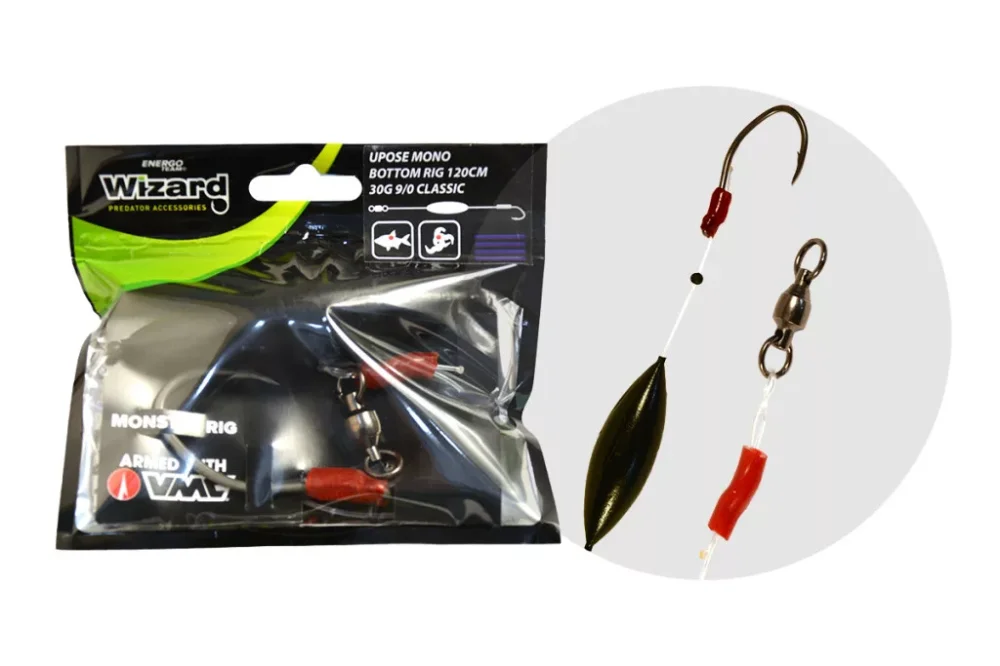 Utolsó esély WIZARD MONSTER UPOSE MONO BOTTOM RIG 30G 9/0 CLASSIC