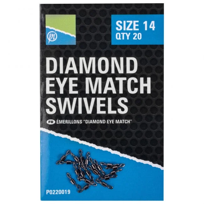 Outlet Preston Diamond Eye Match Swivels (P0220017-19)