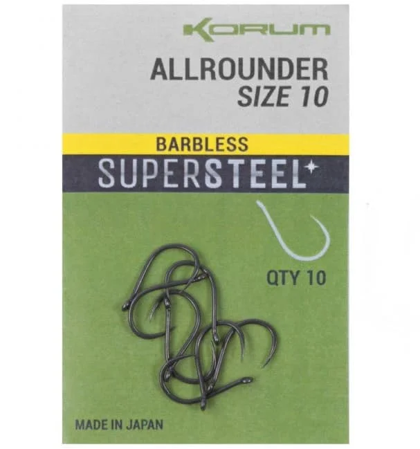 Szuper akció Korum Supersteel Allrounder Barbless (K0310060-63)