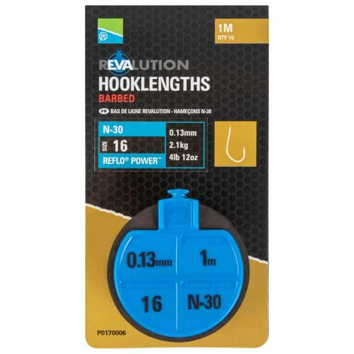 Outlet Preston Revalution Hooklengths N30 100CM (P0170005-08)