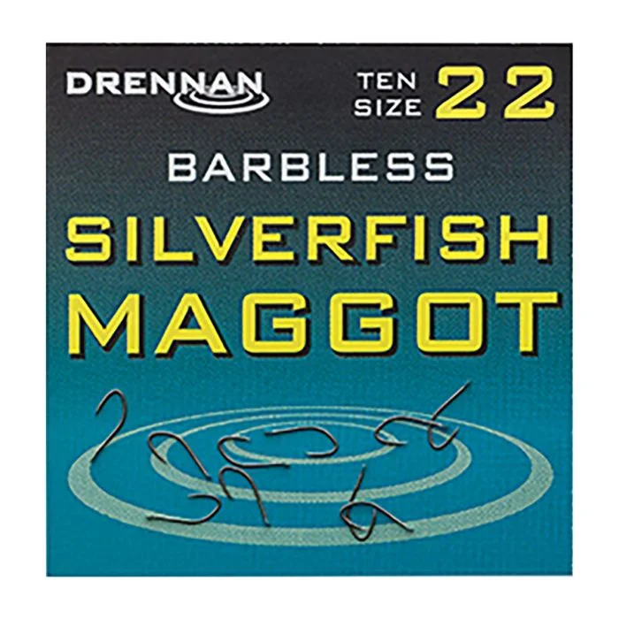 Drennan Silverfish Maggot Barbless Hooks (HSSMGB014-022) Csak ma