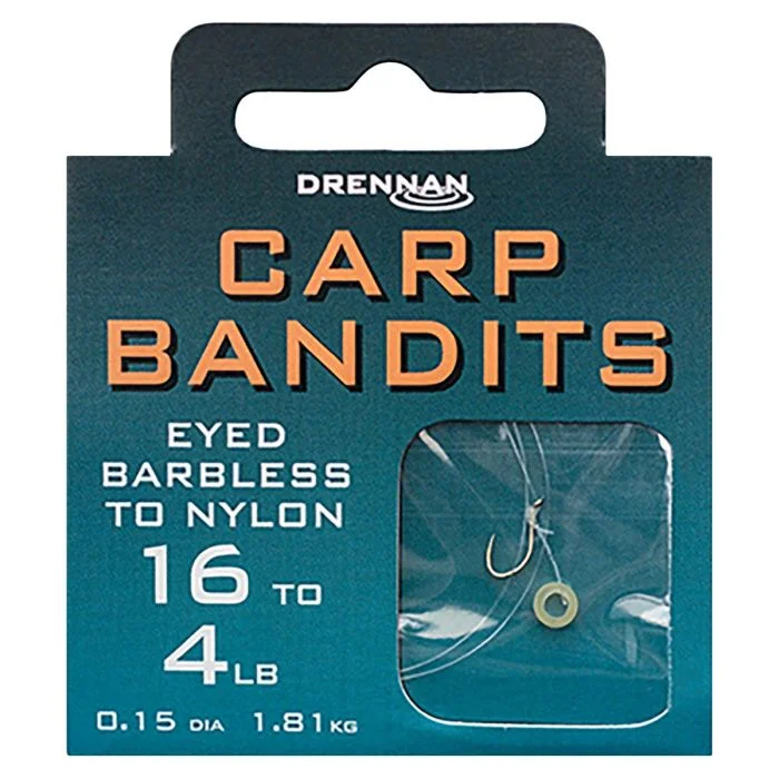 Legkelendőbb Drennan Carp Bandits Hooks to Nylon 30CM (HNBECHR010-018)