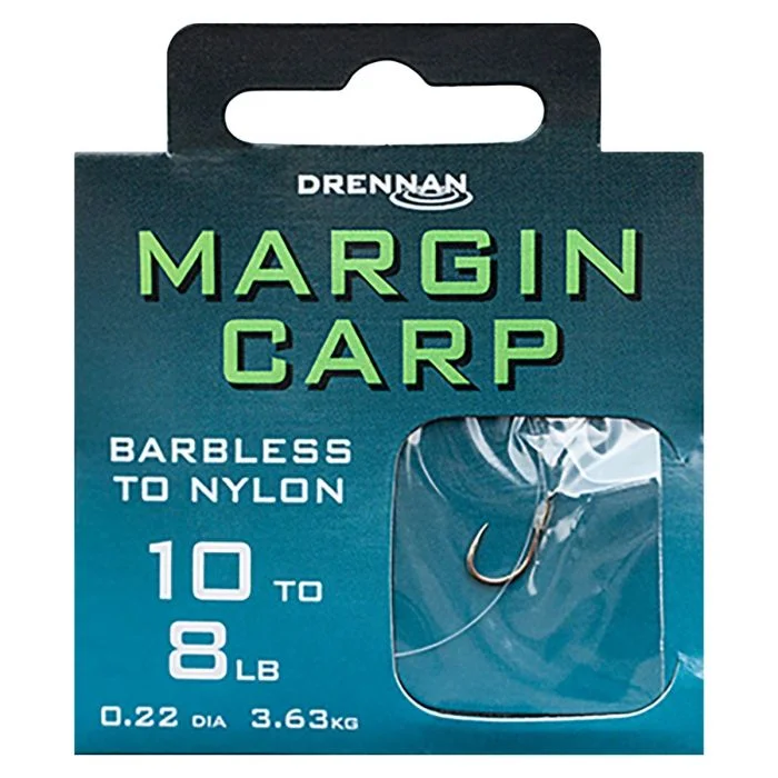 Végkiárusítás Drennan Margin Carp Hooks To Nylon 20CM (HNMCPB008-016)