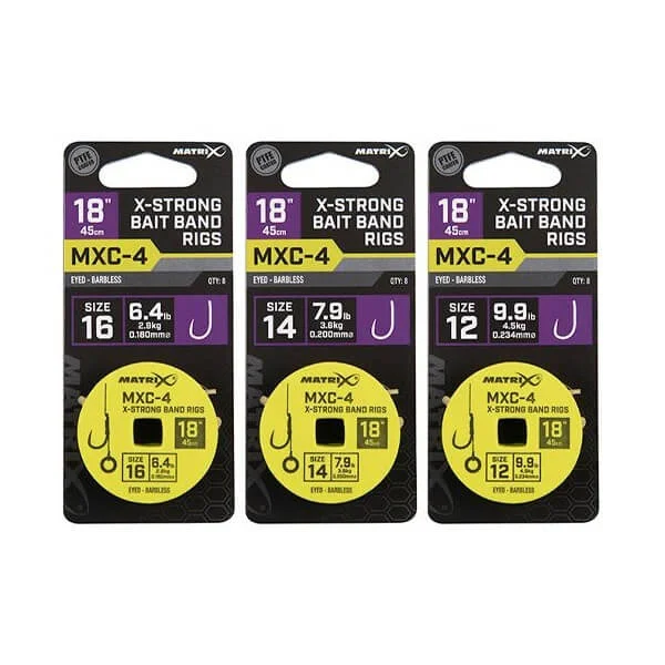 Biztonságos vásárlás Matrix MXC-4 X-Strong Bait Band Rigs 45CM (GRR069-071)