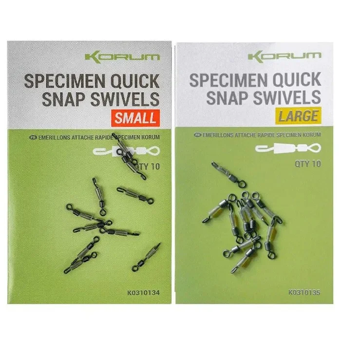 Korum Specimen Quick Snap Swivel (K0310134-35) Gyors kiszállítás