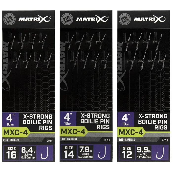 Matrix MXC-4 X-Strong Boilie Pin Rigs 10CM (GRR076-078) Bestseller