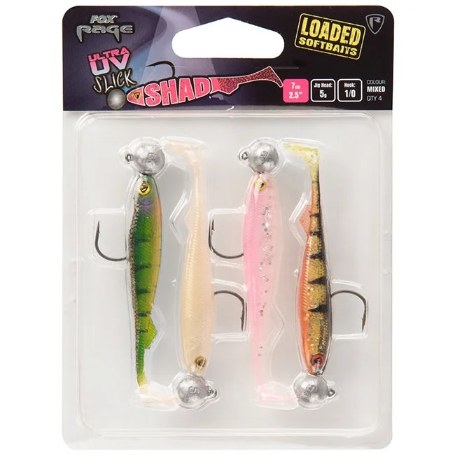 Fox Rage Slick Shad Loaded UV Mixed Color Pack (NMC023-025) Legnépszerűbb