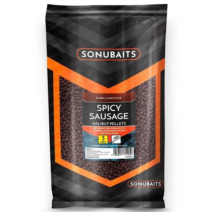 Sonubaits Spicy Sausage Halibut Pellets (S1920004-20) Vedd meg most