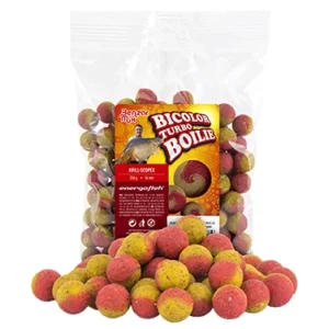 Ajánlat BENZAR TURBO BICOLOR BOILIE KRILL-SCOPEX 250G 16MM HOROG BOJLI