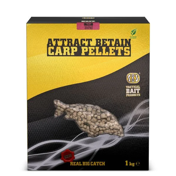 Szuper ajánlat SBS ATTRACT BETAIN CARP SQUID&OCTOPUS&STRAWBERRY (tintahal-polip-eper) 10KG ETETŐ PELLET