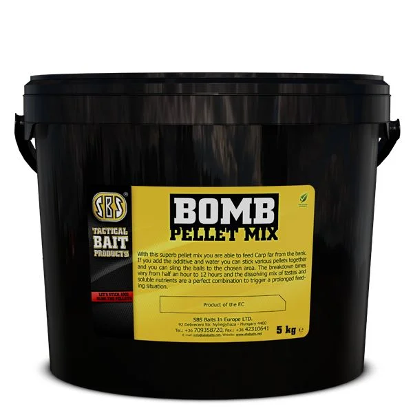 SBS Bomb Pellet Mix Krill Halibut 5kg Etető Pellet Biztonságos fizetés