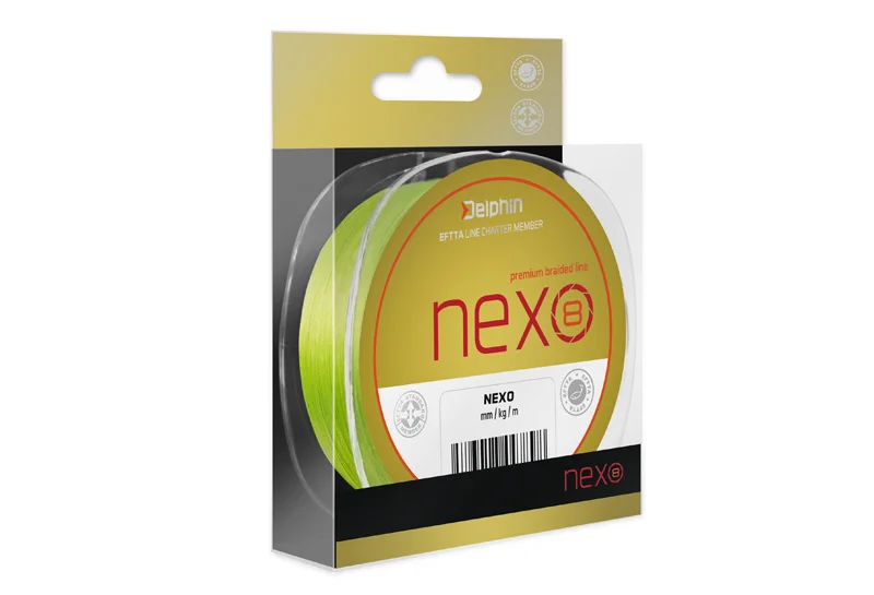 Delphin NEXO 8 fluo 0,08mm 1300m-0,08mm 11lbs fonott zsinór Biztonságos vásárlás