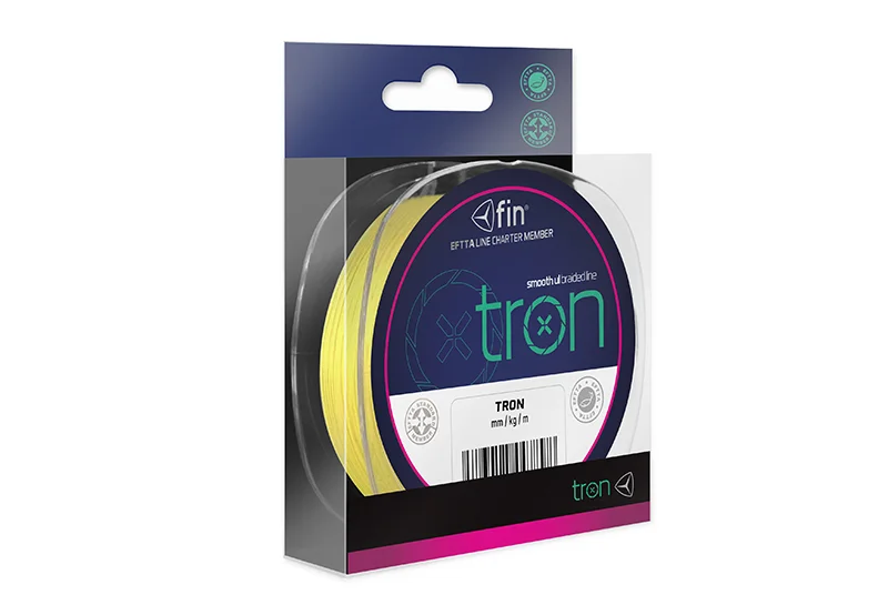 fin TRON fluo sárga / 1000m-0,05mm 5lbs fonott zsinór Gyors kiszállítás