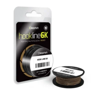 DELPHIN HOOKLINE 6K muddy 20m 25lbs Előkezsínór Korlátozott ajánlat