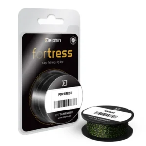 DELPHIN Hookline FORTRESS fekete-zöld 25LBS 20m Előkezsinór Azonnali szállítás