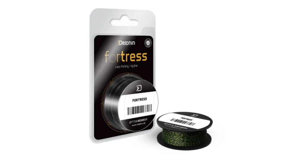 DELPHIN Hookline FORTRESS fekete-zöld 25LBS 20m Előkezsinór Azonnali szállítás