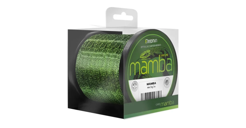 DELPHIN MAMBA Carp camou 0,30mm/7,0kg/600m Pontyozó zsinór Kedvezmény