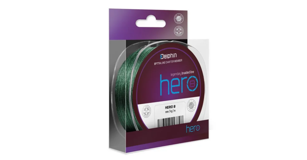 DELPHIN HERO 8 zöld 0,40mm/26,40kg/300m Fonott zsinór Azonnal elérhető