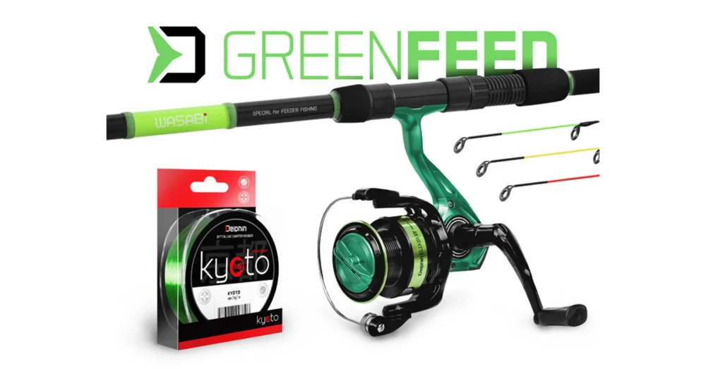 Kihagyhatatlan ajánlat DELPHIN GreenFEED feeder szett 330cm/100g+3T+0,26mm