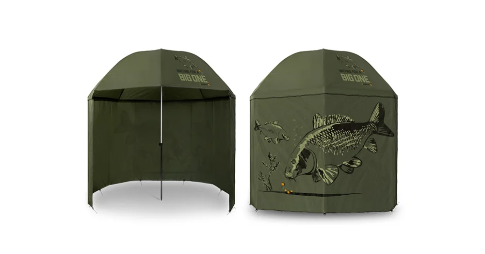 Alacsony ár DELPHIN BigONE CARP horgászernyő oldalfalakkal 250cm