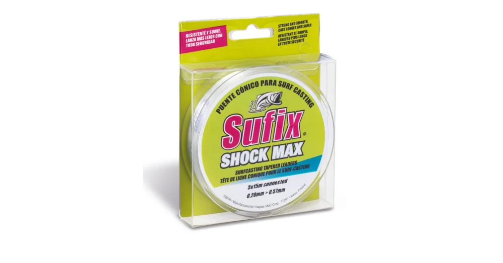 Akciós ár SUFIX SHOCK MAX Tapered Line Clear Monofil 0,23-0,57mm vastagodó dobóelőke