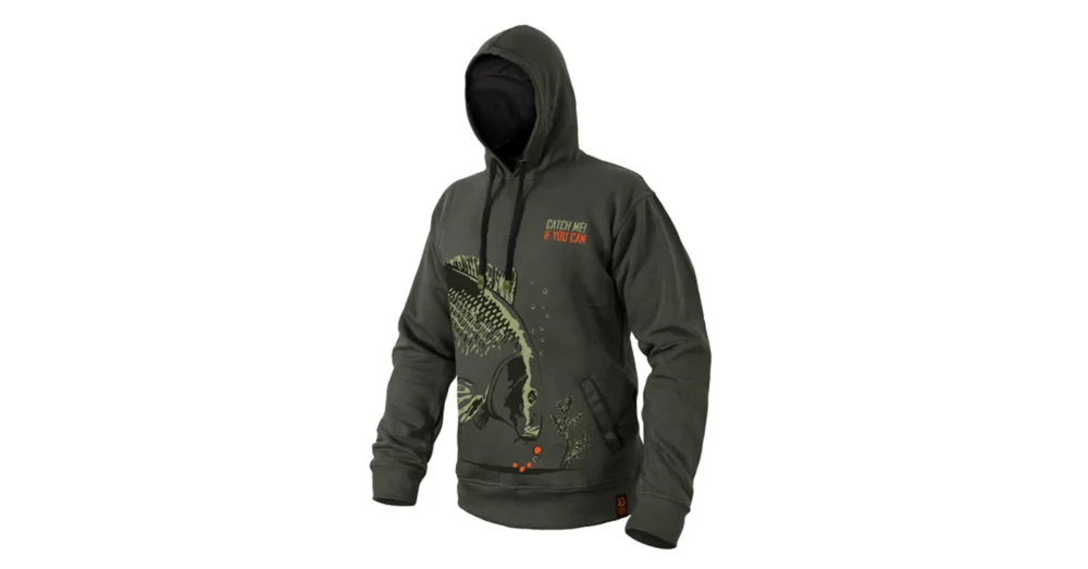Ajánlat DELPHIN Catch me CARP NX sötétzöld kapucnis pulóver XXL-es