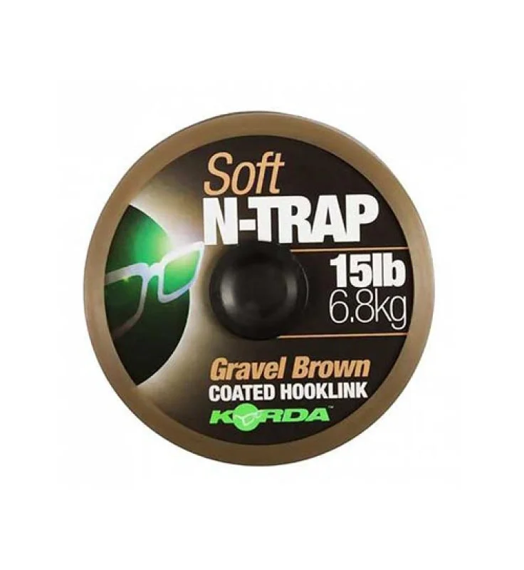 Újdonság Korda - N-Trap Soft Gravel Brown 15lbs - Fonott előkezsinór