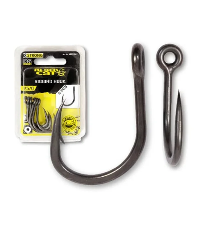 Black Cat - Rigging Hook DG Coating - Harcsázós Horog Újdonság