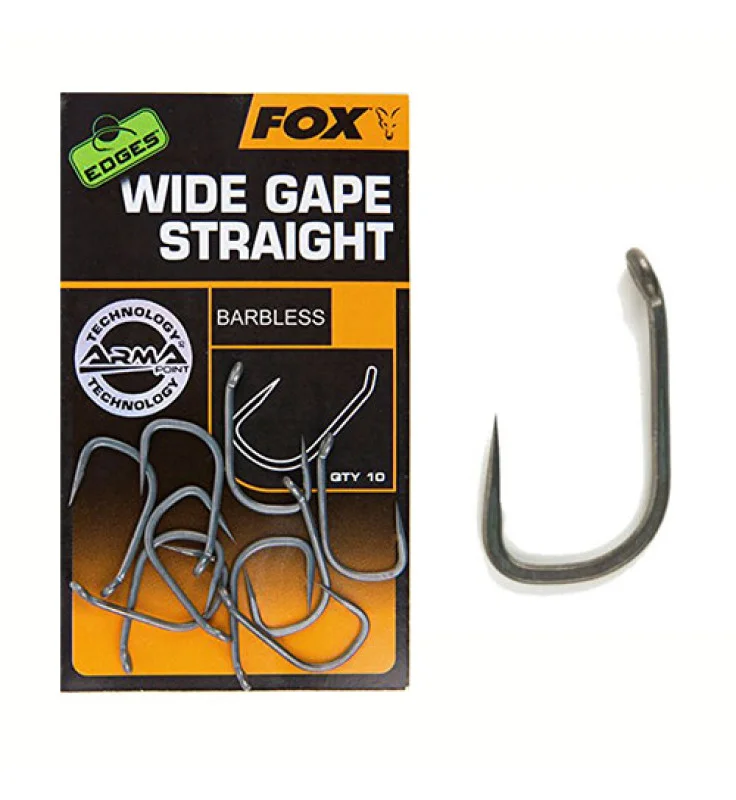 Újdonság Fox - Edges Arma - Wide Gape Straight - Szakáll nélküli Horog