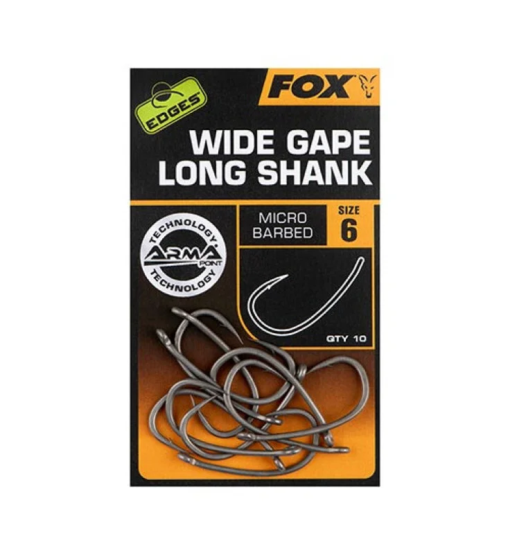 Fox - Edges™ Wide Gape Long Shank - Bojlis Horog Kiárusítás