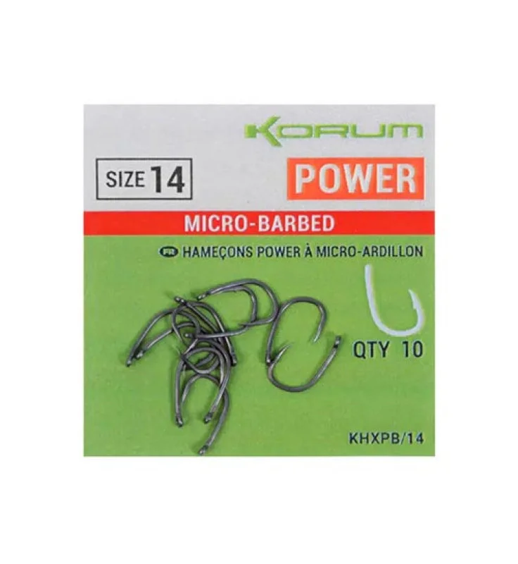 Outlet Korum - Xpert Power Micro Barbed Hooks - Mikro szakállas Horog