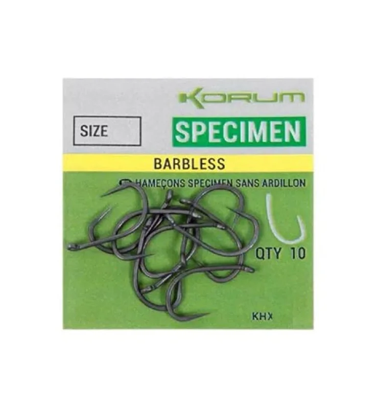 Korum - Xpert Specimen Barbless Hooks - Szakáll Nélküli Horog Utolsó esély