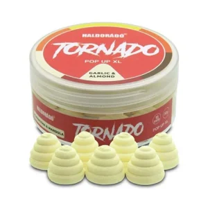 Végkiárusítás Haldorádó - TORNADO Pop Up XL 15 mm - Fokhagyma & Mandula