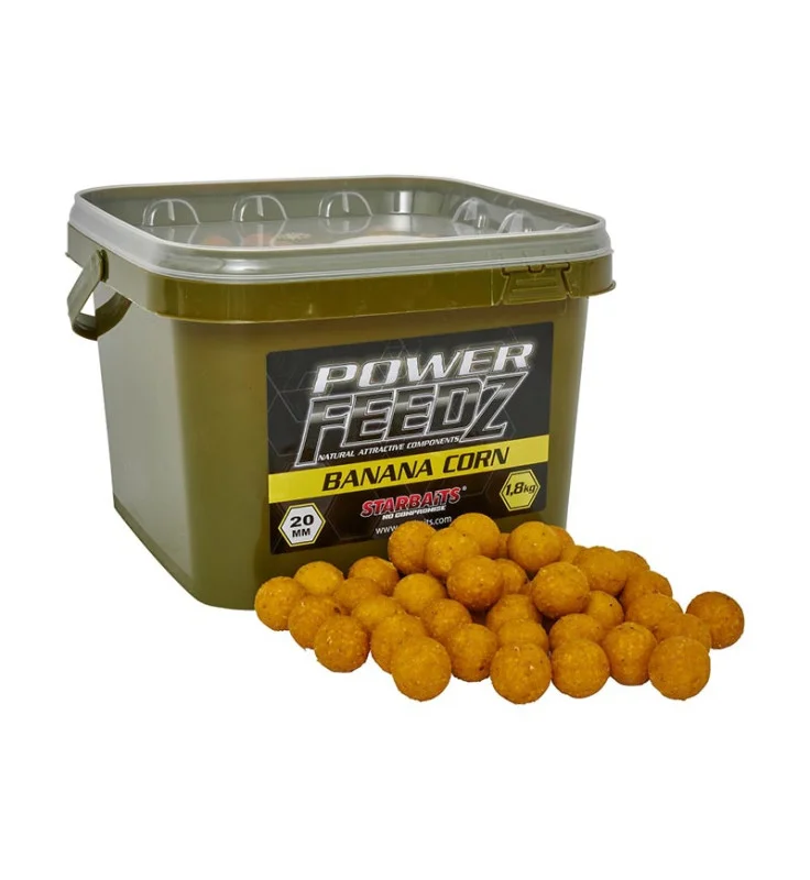 Bestseller Starbaits - Feedz Power Banana-Corn Bojlies - Bojli - 20mm 1,8 Kg