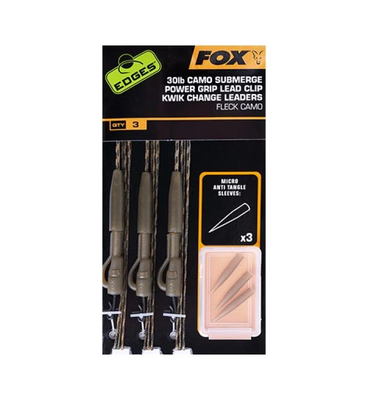 Fox - Edges Camo Submerge Power Grip Kwick Change Lead Clip - Ólommentes Előtét Alacsony ár