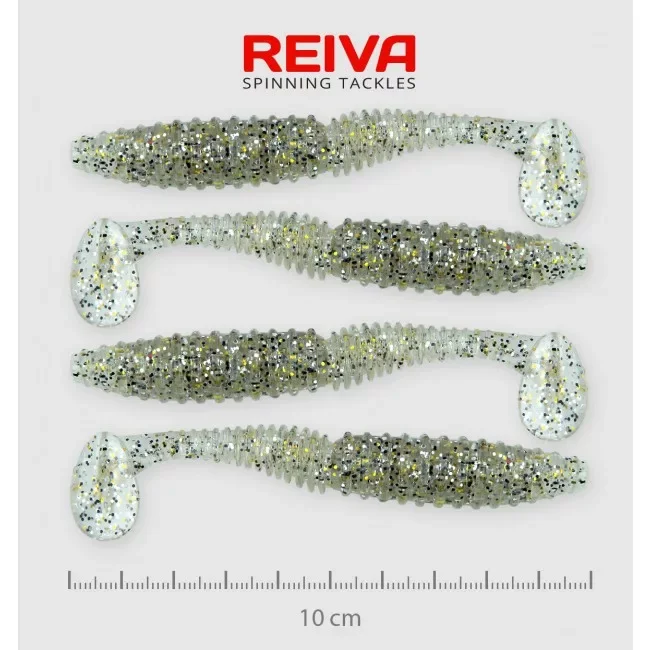 Akció Reiva - Zander Power Shad 10cm Ezüst Flitter 4db/cs
