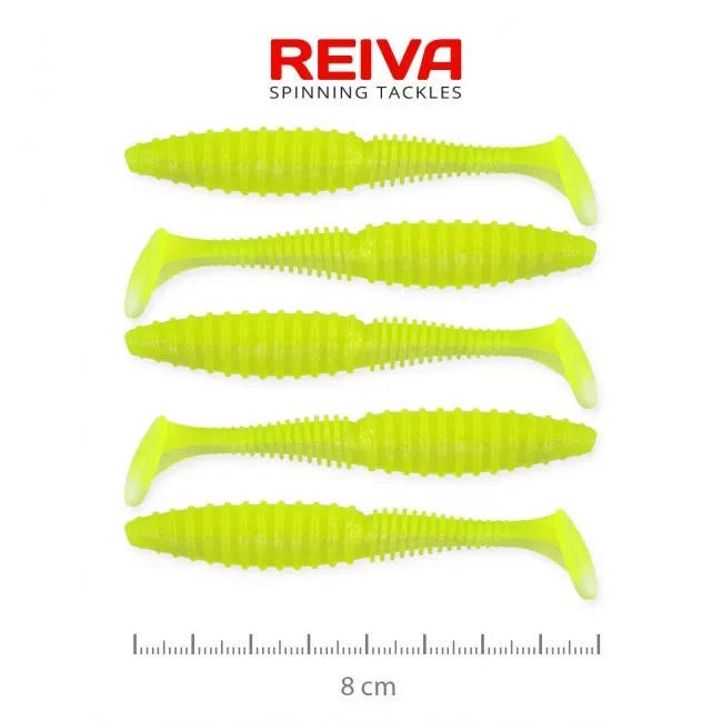 Akció Reiva - Zander Power Shad 8cm Fluo Zöld 5db/cs