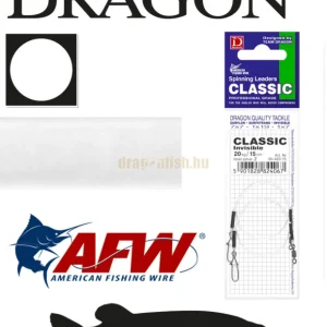 Ajánlat DRAGON invisible fluorocarbon classic harapásálló előke sz. 8kg h. 20cm