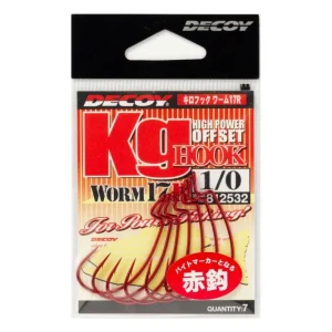 Árcsökkenés DECOY offset horog worm 17r kg 4/0 blood red
