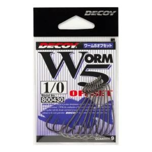 Alacsony ár DECOY offset horog worm 5 2