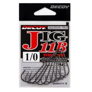 Akciós ár DECOY horog jig11b strong wire black 1