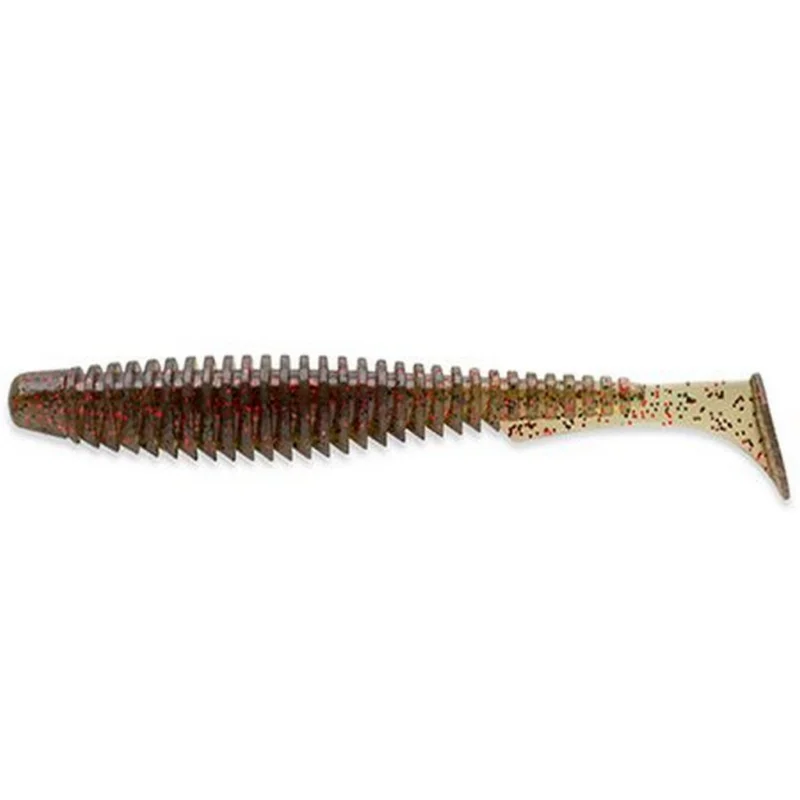 Újdonság Fishup U-Shad 2"/ 51mm – 045 Green pumpkin red black